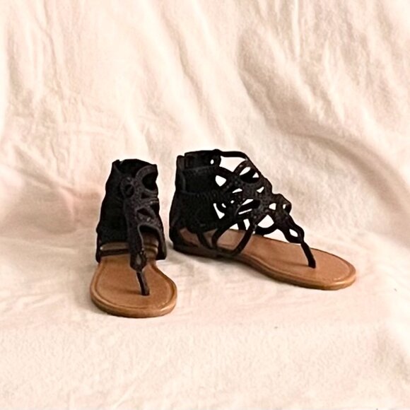 Bongo Girls Black Sprakly Thong Sandal Size 2M - Picture 9 of 9